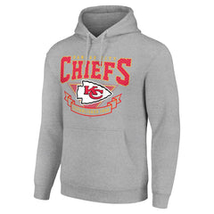 Kansas City Chiefs Starter ‘80s Inspired Pullover Hoodie - Heather Gray - NFL