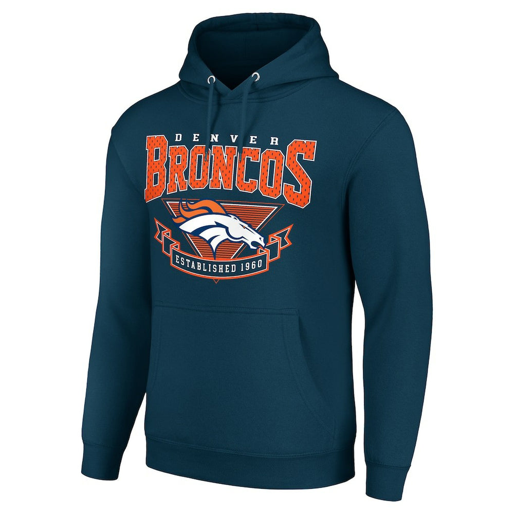 Denver Broncos Starter ‘80s Inspired Pullover Hoodie - Navy - NFL