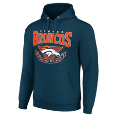 Denver Broncos Starter ‘80s Inspired Pullover Hoodie - Navy - NFL