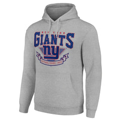 New York Giants Starter ‘80s Inspired Pullover Hoodie - Heather Gray - NFL