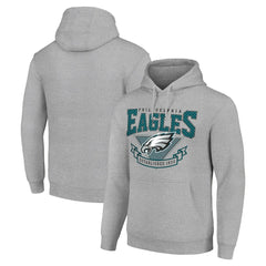 Philadelphia Eagles Starter ‘80s Inspired Pullover Hoodie - Heather Gray - NFL