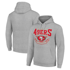 San Francisco 49ers Starter ‘80s Inspired Pullover Hoodie - Heather Gray - NFL
