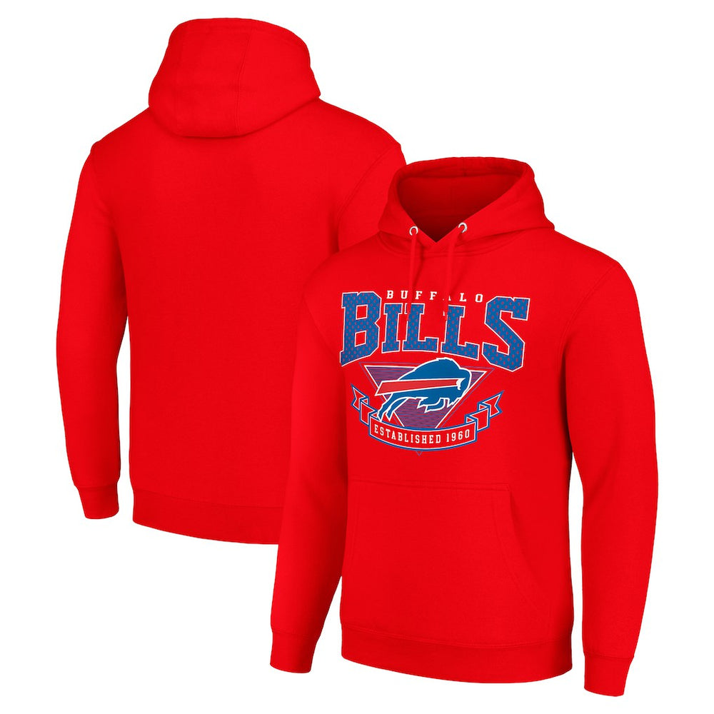 Buffalo Bills Starter ‘80s Inspired Pullover Hoodie - Red - NFL