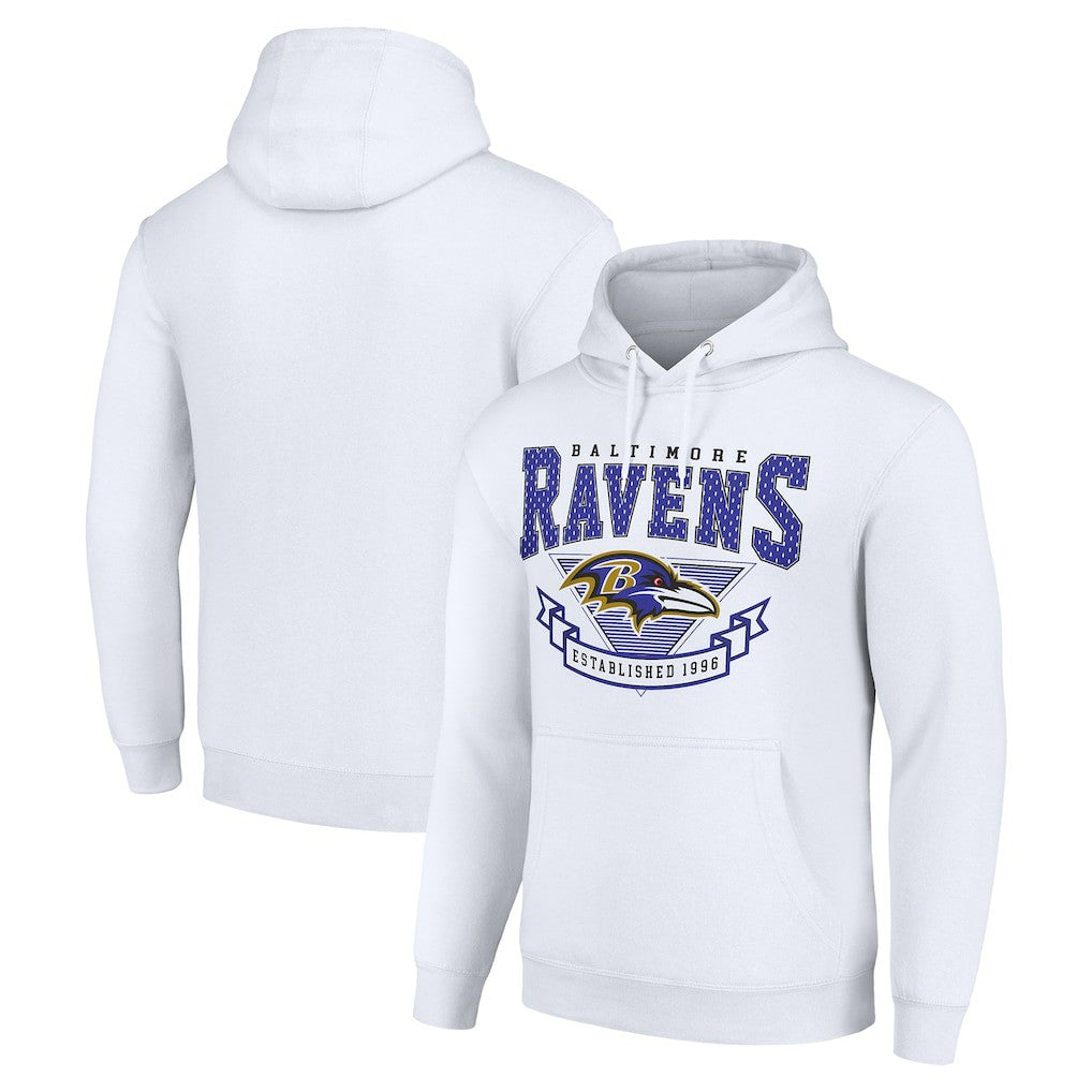 Baltimore Ravens Starter ‘80s Inspired Pullover Hoodie - White - NFL