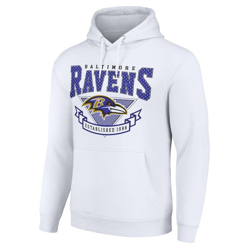 Baltimore Ravens Starter ‘80s Inspired Pullover Hoodie - White - NFL
