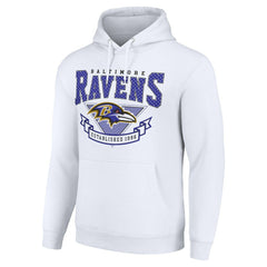 Baltimore Ravens Starter ‘80s Inspired Pullover Hoodie - White - NFL