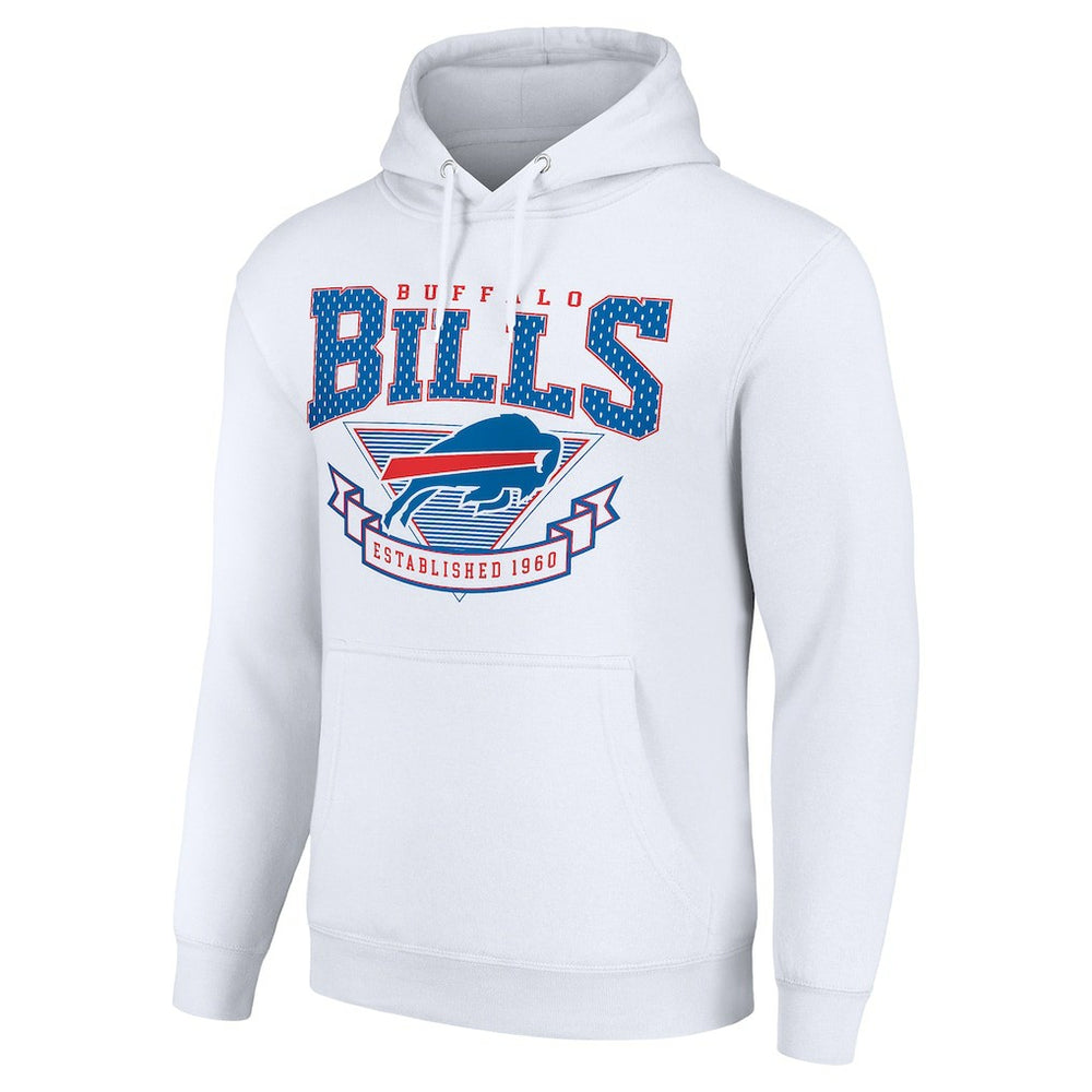 Buffalo Bills Starter ‘80s Inspired Pullover Hoodie - White - NFL