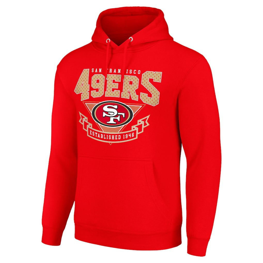 San Francisco 49ers Starter ‘80s Inspired Pullover Hoodie - Scarlet - NFL