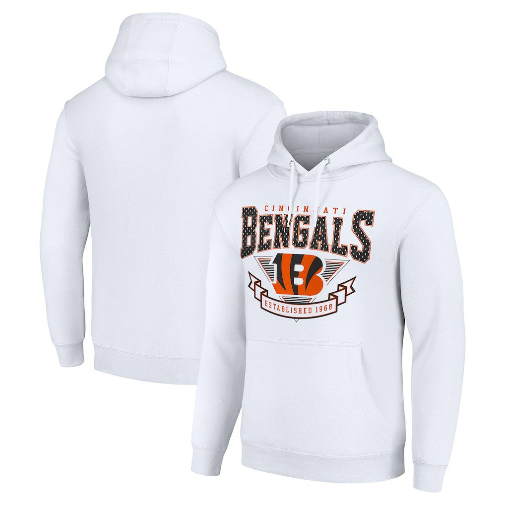 Cincinnati Bengals Starter ‘80s Inspired Pullover Hoodie - White - NFL