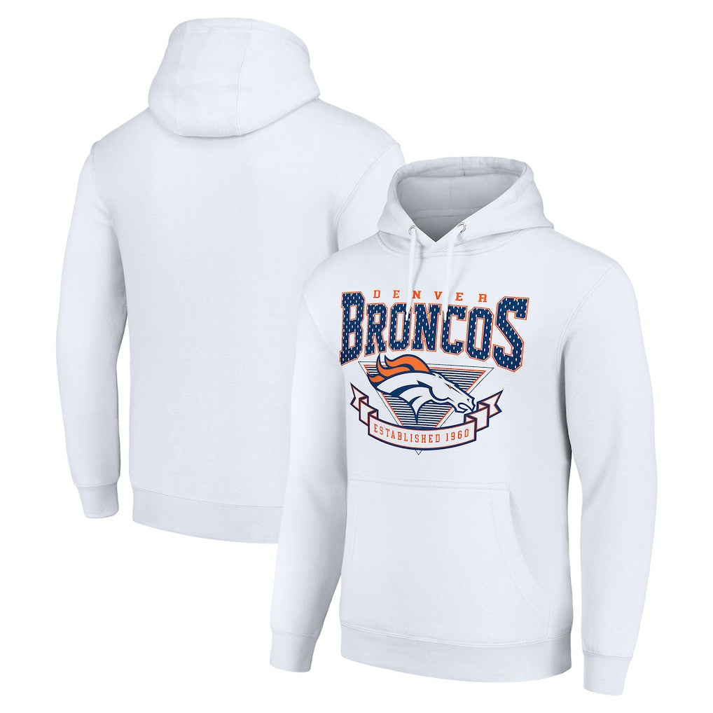Denver Broncos Starter ‘80s Inspired Pullover Hoodie - White - NFL