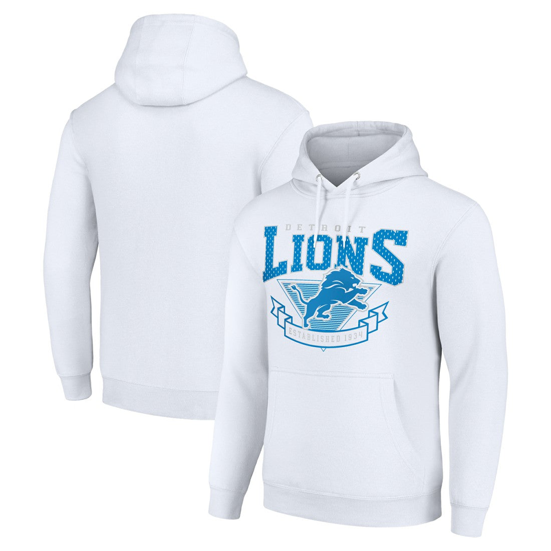Detroit Lions Starter ‘80s Inspired Pullover Hoodie - White - NFL