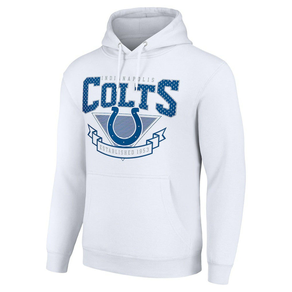 Indianapolis Colts Starter ‘80s Inspired Pullover Hoodie - White - NFL