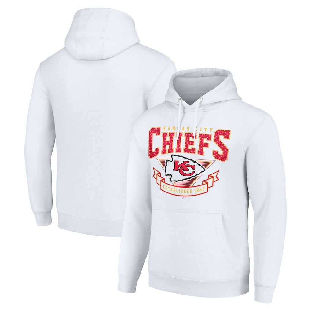 Kansas City Chiefs Starter ‘80s Inspired Pullover Hoodie - White - NFL