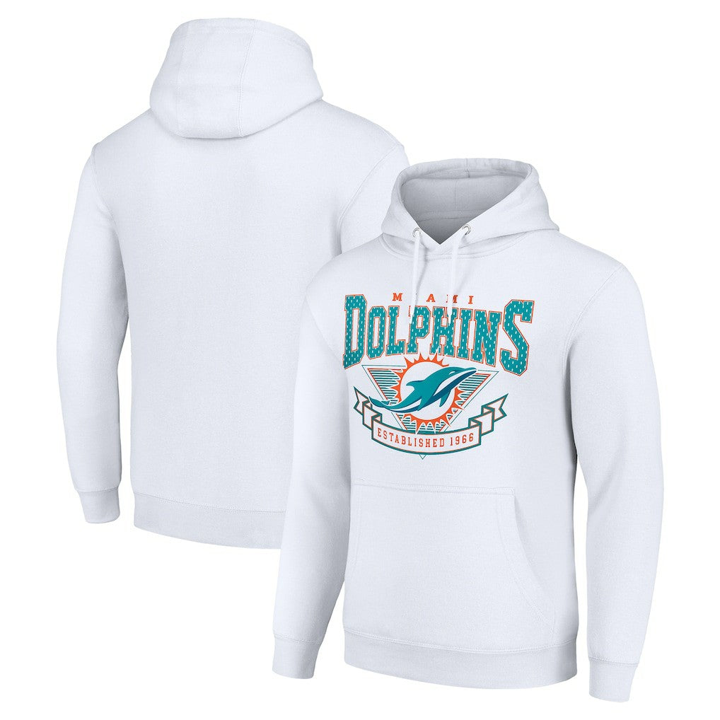 Miami Dolphins Starter ‘80s Inspired Pullover Hoodie - White - NFL