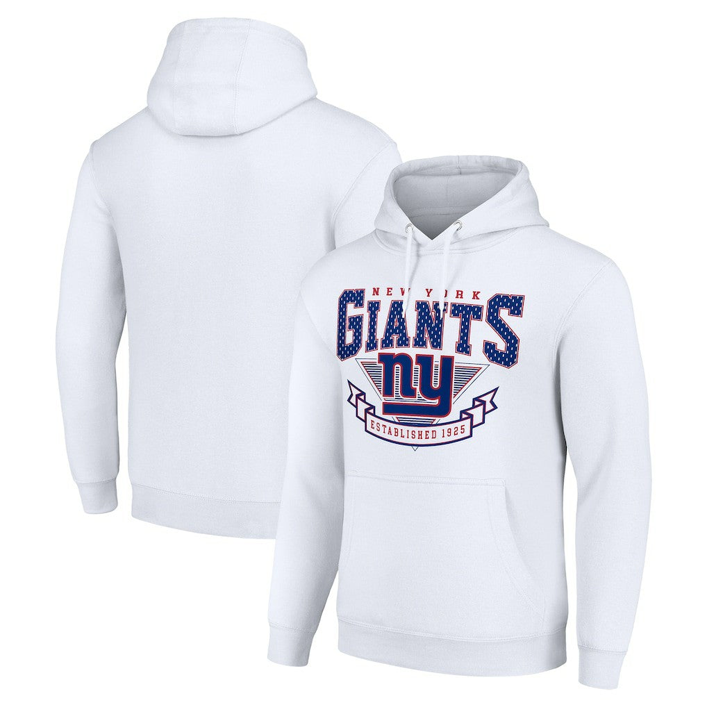 New York Giants Starter ‘80s Inspired Pullover Hoodie - White - NFL