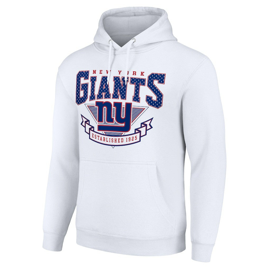 New York Giants Starter ‘80s Inspired Pullover Hoodie - White - NFL