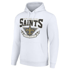 New Orleans Saints Starter ‘80s Inspired Pullover Hoodie - White - NFL