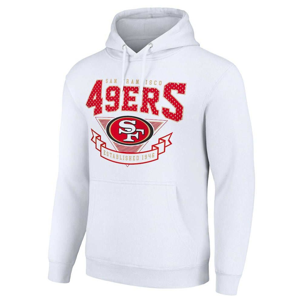 San Francisco 49ers Starter ‘80s Inspired Pullover Hoodie - White - NFL