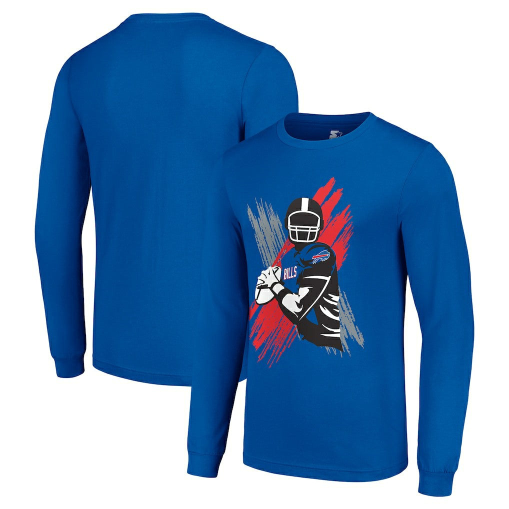 Buffalo Bills Starter Player X Logo Graphic Long Sleeve T-Shirt - Royal - NFL