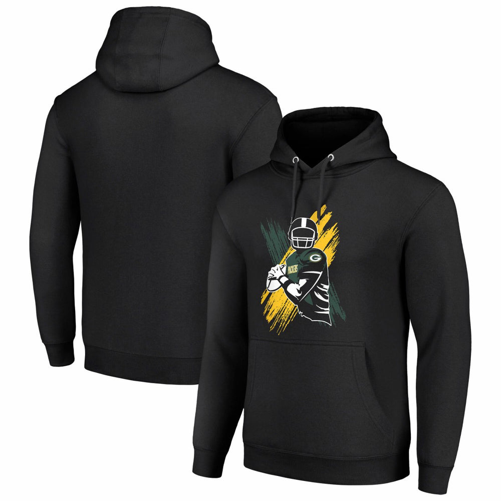 Green Bay Packers Starter Player X Fleece Pullover Hoodie - Black - NFL