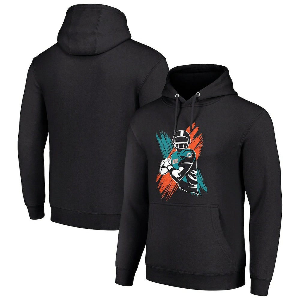 Miami Dolphins Starter Player X Fleece Pullover Hoodie - Black - NFL