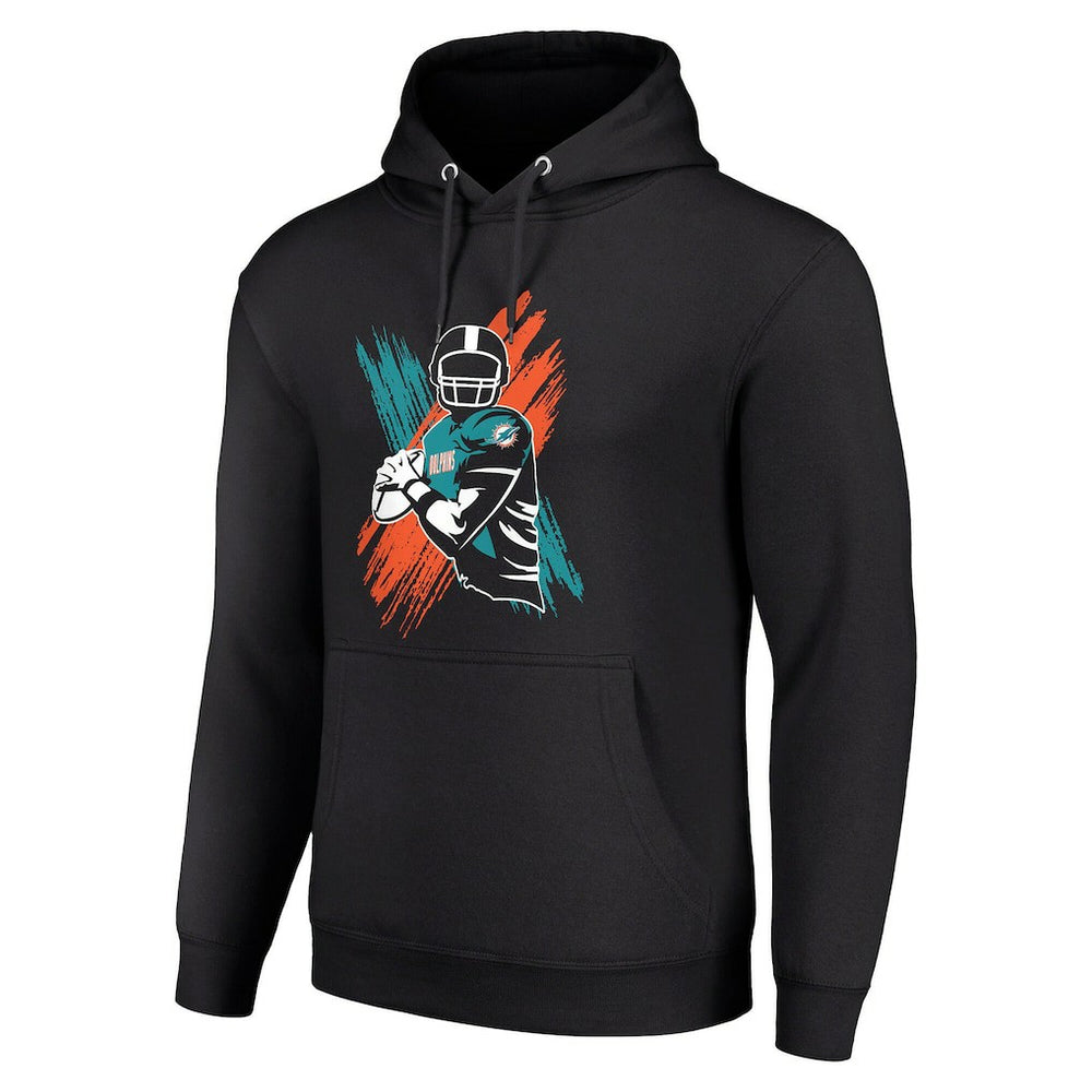 Miami Dolphins Starter Player X Fleece Pullover Hoodie - Black - NFL