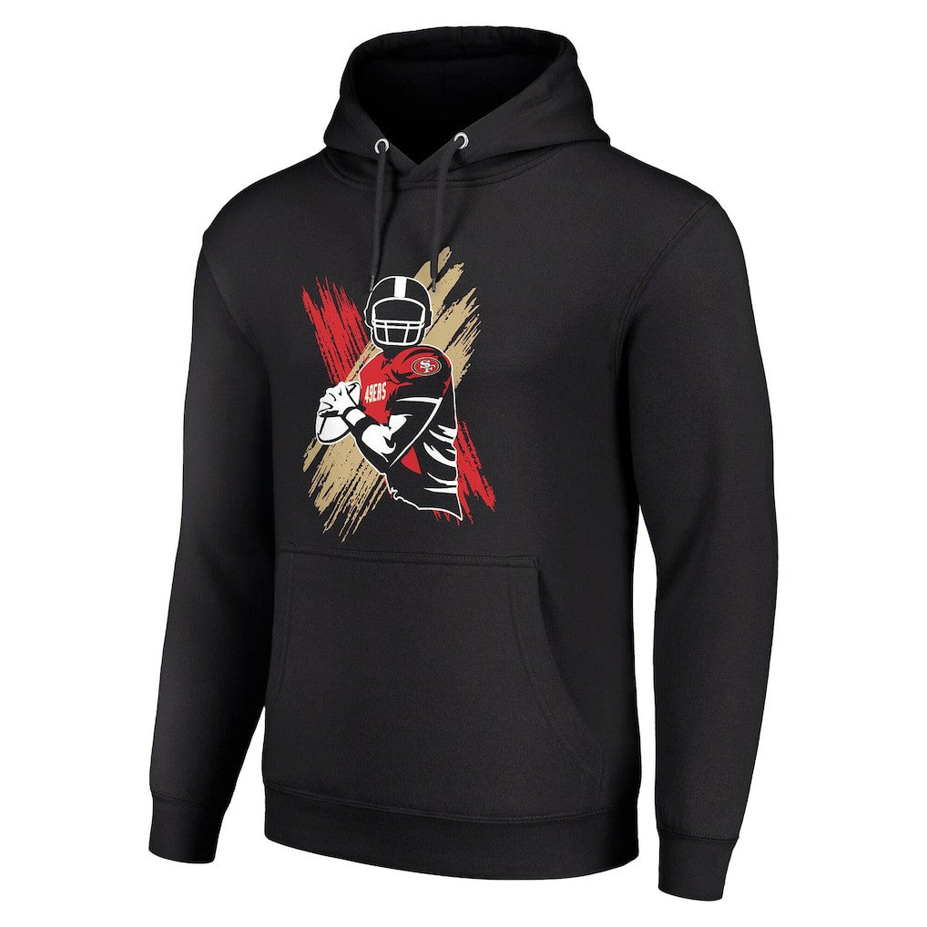 San Francisco 49ers Starter Player X Fleece Pullover Hoodie - Black - NFL