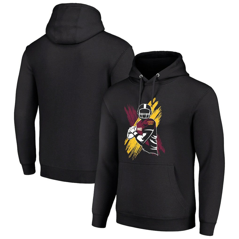 Washington Commanders Starter Player X Fleece Pullover Hoodie - Black - NFL