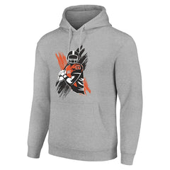 Cincinnati Bengals Starter Player X Fleece Pullover Hoodie - Heather Gray - NFL