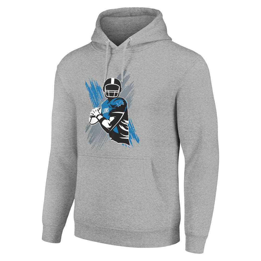 Detroit Lions Starter Player X Fleece Pullover Hoodie - Heather Gray - NFL