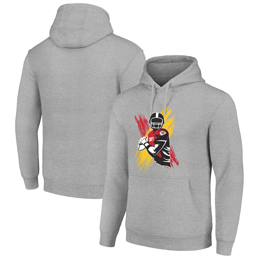 Kansas City Chiefs Starter Player X Fleece Pullover Hoodie - Heather Gray - NFL