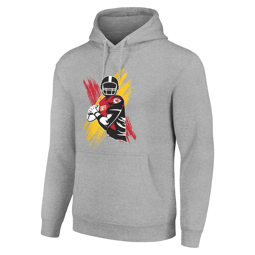 Kansas City Chiefs Starter Player X Fleece Pullover Hoodie - Heather Gray - NFL