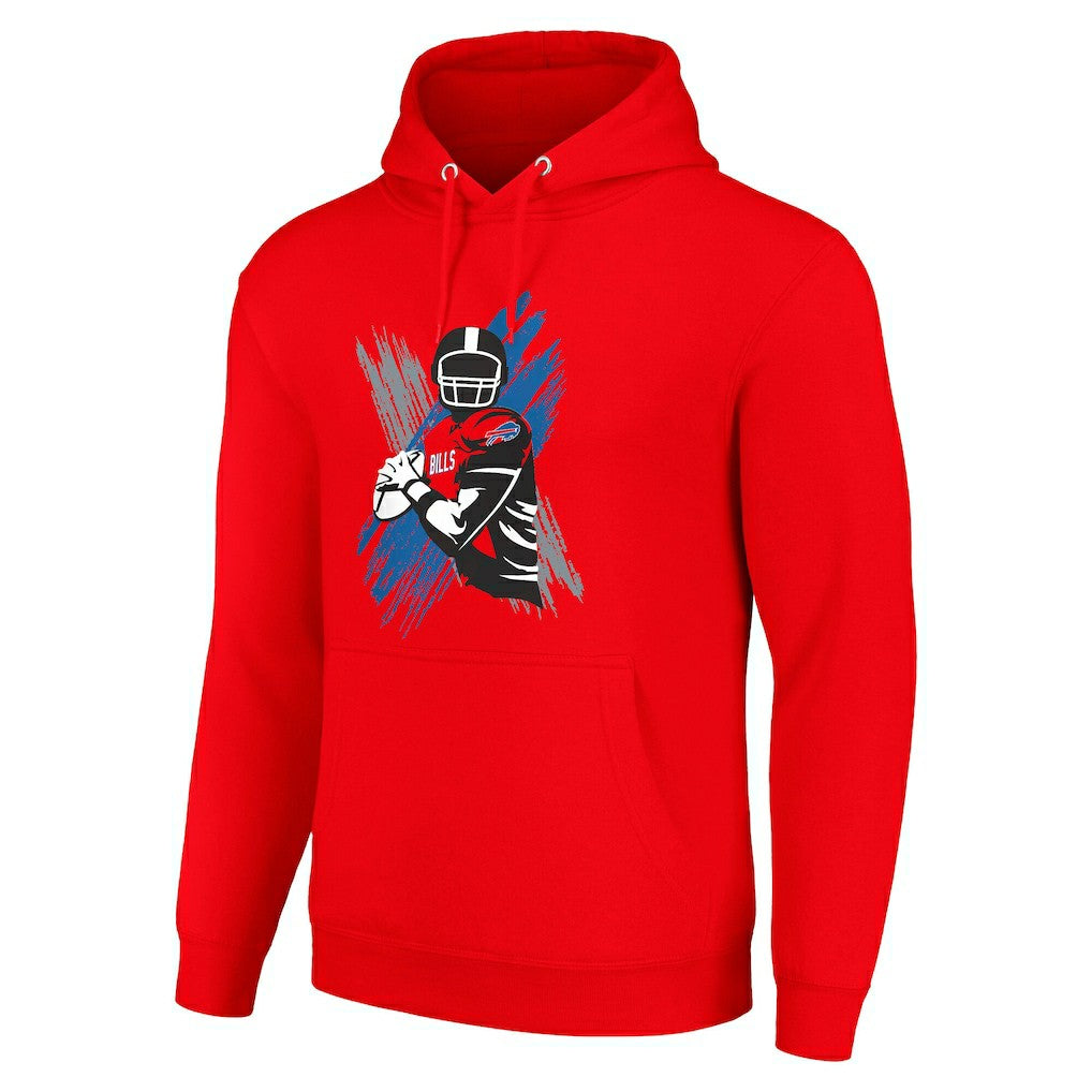 Buffalo Bills Starter Player X Fleece Pullover Hoodie - Red - NFL