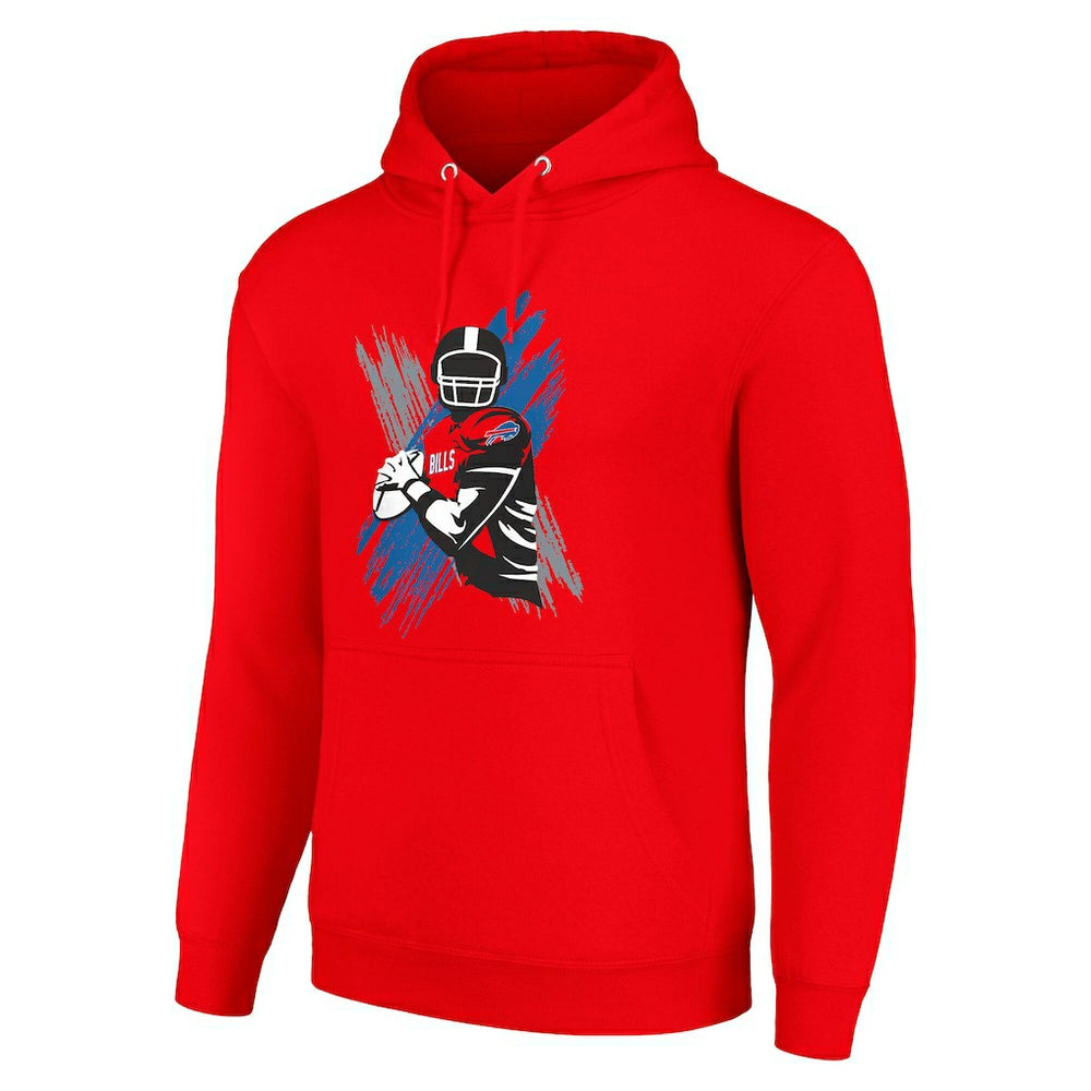 Buffalo Bills Starter Player X Fleece Pullover Hoodie - Red - NFL