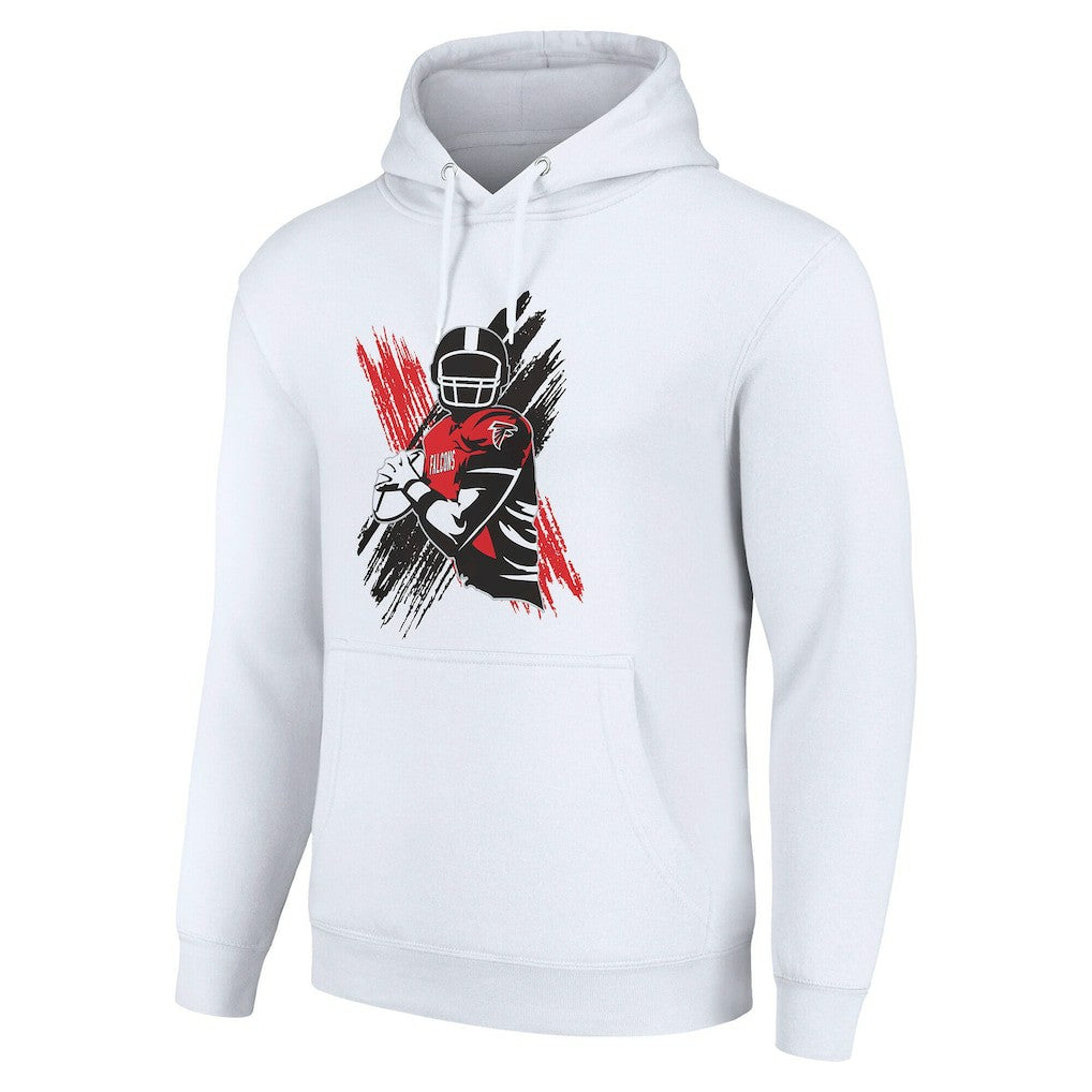 Atlanta Falcons Starter Player X Fleece Pullover Hoodie - White - NFL