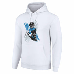 Detroit Lions Starter Player X Fleece Pullover Hoodie - White - NFL