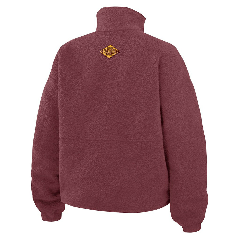 Washington Commanders WEAR by Erin Andrews Women's Polar Fleece Half-Zip Jacket - Burgundy - NFL