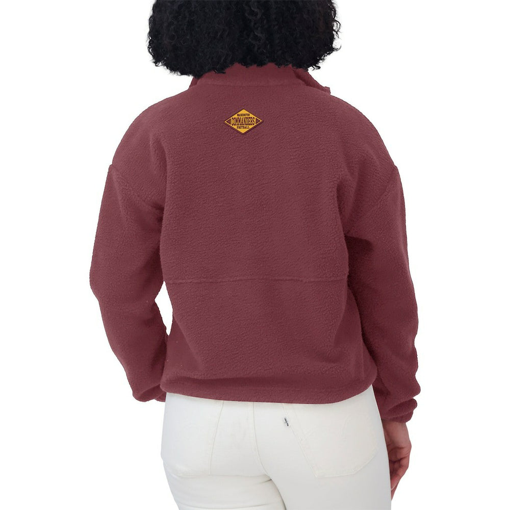 Washington Commanders WEAR by Erin Andrews Women's Polar Fleece Half-Zip Jacket - Burgundy - NFL