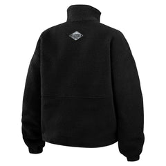Las Vegas Raiders WEAR by Erin Andrews Women's Polar Fleece Half-Zip Jacket - Black - NFL