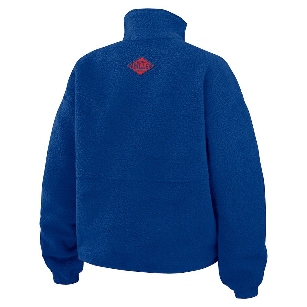 Buffalo Bills WEAR by Erin Andrews Women's Polar Fleece Half-Zip Jacket - Royal - NFL
