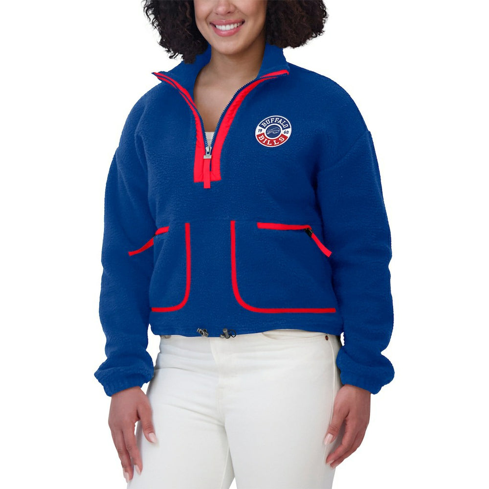 Buffalo Bills WEAR by Erin Andrews Women's Polar Fleece Half-Zip Jacket - Royal - NFL