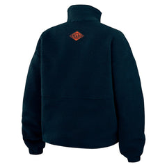 Chicago Bears WEAR by Erin Andrews Women's Polar Fleece Half-Zip Jacket - Navy - NFL