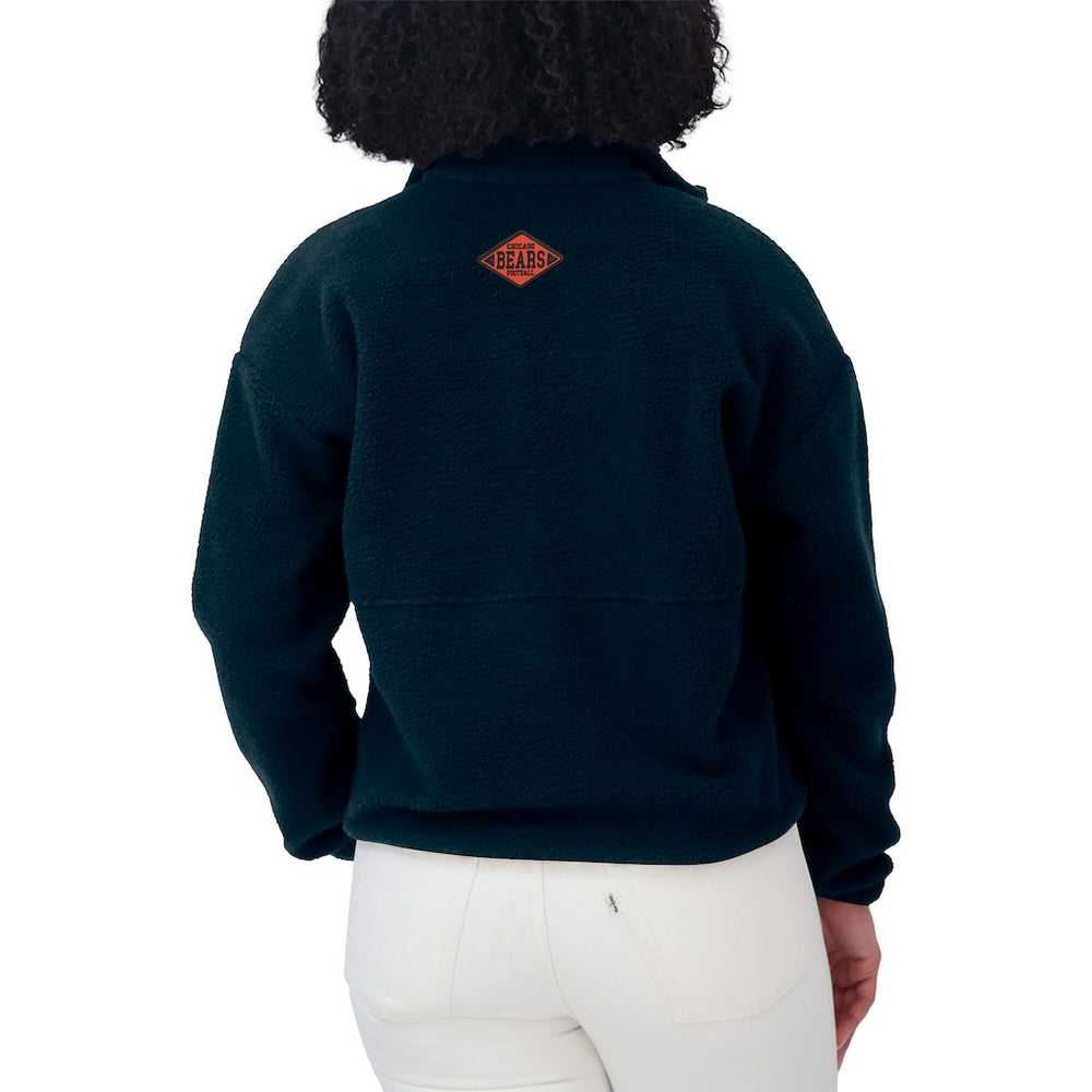 Chicago Bears WEAR by Erin Andrews Women's Polar Fleece Half-Zip Jacket - Navy - NFL
