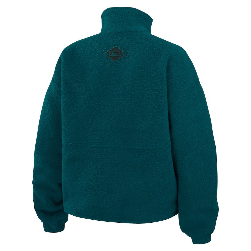 Philadelphia Eagles WEAR by Erin Andrews Women's Polar Fleece Half-Zip Jacket - Midnight Green - NFL