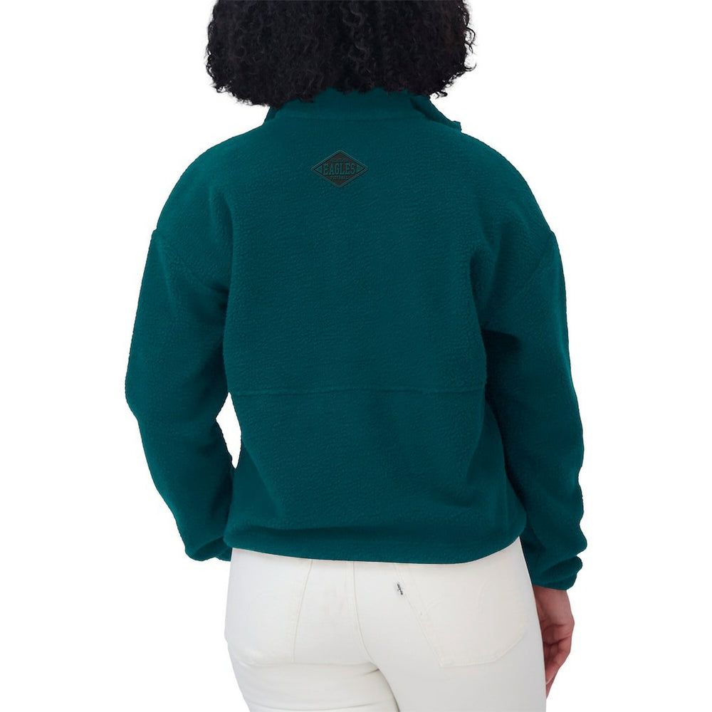 Philadelphia Eagles WEAR by Erin Andrews Women's Polar Fleece Half-Zip Jacket - Midnight Green - NFL