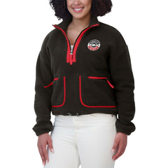 Kansas City Chiefs WEAR by Erin Andrews Women's Polar Fleece Half-Zip Jacket - Black - NFL