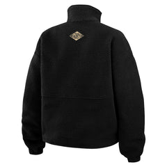 New Orleans Saints WEAR by Erin Andrews Women's Polar Fleece Half-Zip Jacket - Black - NFL