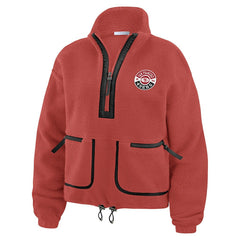 San Francisco 49ers WEAR by Erin Andrews Women's Polar Fleece Half-Zip Jacket - Scarlet - NFL