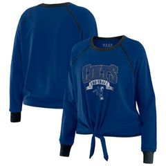 Indianapolis Colts WEAR by Erin Andrews Women's Tie-Front Long Sleeve Top - Royal/Black - NFL