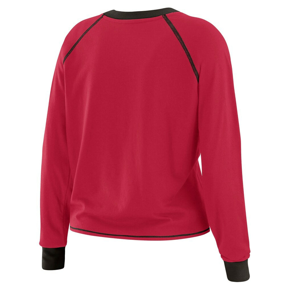 Arizona Cardinals WEAR by Erin Andrews Women's Tie-Front Long Sleeve Top - Cardinal/Black - NFL